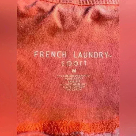 French Laundry Sport Bike Short Coral Color Size M​ - Picture 4 of 6